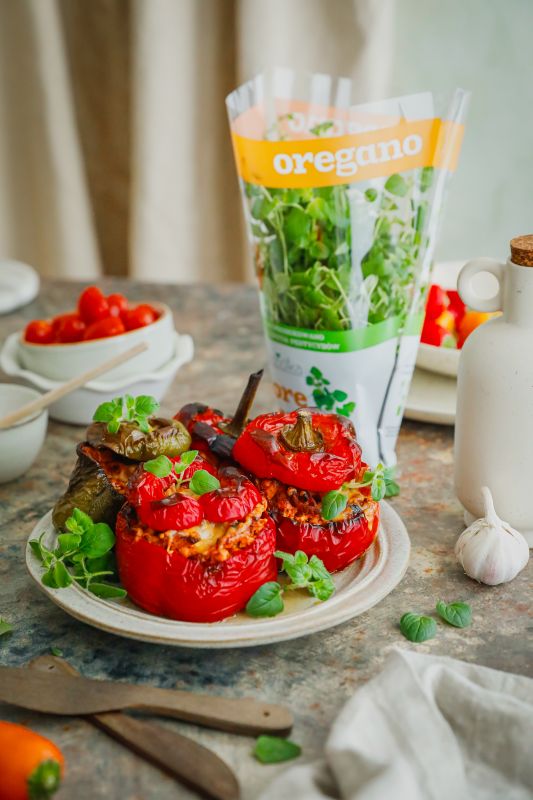 Papryki faszerowane z oregano