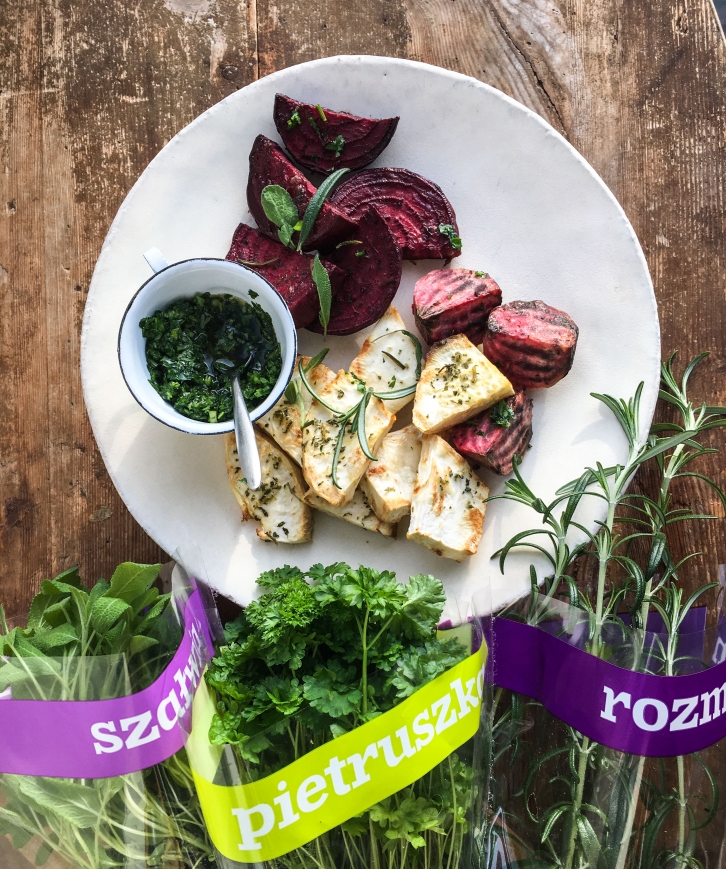 Pieczone warzywa z chimichurri