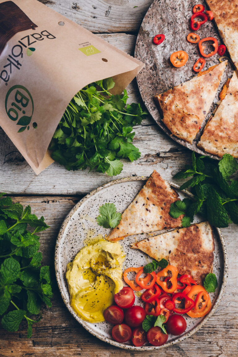 Quesadilla z pieczoną dynia i kolendrą